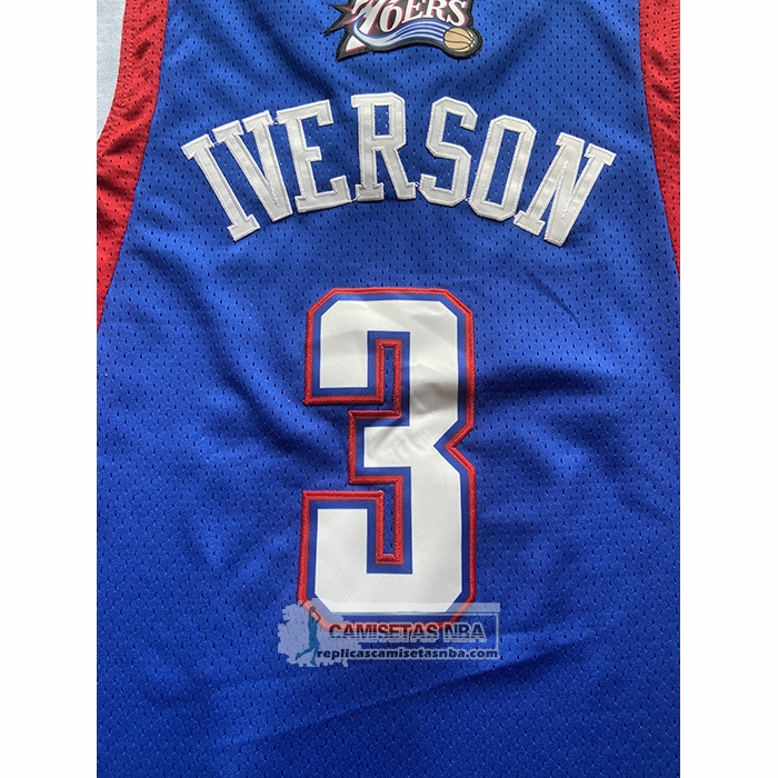 Camiseta All Star 2024 Eastern Conference Allen Iverson NO 3 Azul